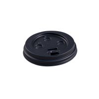 Empress Dome Lid for 10-20oz Paper Hot Cups Black Pack 10 / 100 cs