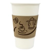 Empress Hot Cup Sleeve for 10-20 oz Cups Coffee Print Pack 10 / 100 cs
