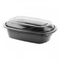 Anchor Packaging MicroRaves Cold Wave Container 32oz Black Base / Clear Dome Pack 126 / 126