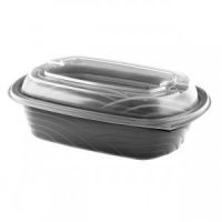 Anchor Packaging MicroRaves Hot Wave Container 32 oz Black Base / Clear Dome Pack 126 / 126