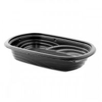 Anchor Packaging 8.79x6.35x1.72 24oz Black Container MicroRaves Polypropylene Pack 252