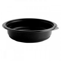 Anchor Packaging Incredi-Bowl Round Container Black 7.25in x 2in 24 oz Pack 252 / cs
