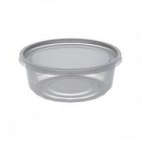 Anchor Packaging Clear 8oz Deli Cup and Clear Lid MicroLite Polypropylene Pack 250 / 250