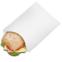 Bagcraft Grease Resistant Sandwich Bag PB25 White 6.5x1x8 Pack 2000 / cs
