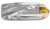 Bagcraft Foil/Paper Hot Dog Bag Silver 3.5 X 1.5 X 8.5 Pack 1M
