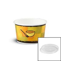 Chinet 8oz Food container With plastic lid Street Side Pack 250