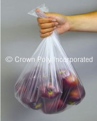 Crown Poly 15 x 20 Pull-N-Pak Produce Bag 7.25 Micron HDPE More Matters Pack 4 / 750
