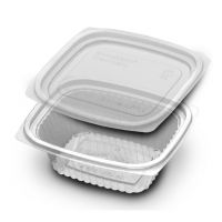 D&W Fine Pack Versapak Plastic Container With Lid 12 oz Clear Base / Clear Lid Pack 400 / cs