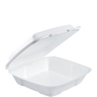 Foam Hinged Lid Container Large 9 3/8'' x 9'' x 3''