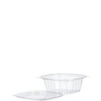 Combo Pak Container With Flat Lid 12 oz Clear 5 7/8'' x 4 7/8'' x 2 7/8''