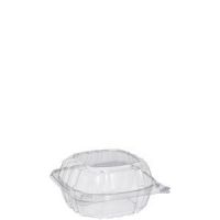 Hinged Sandwich Container Clear 6'' x 5-3/4'' x 3''