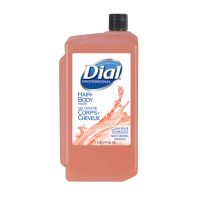 Dial Body/Hair Shampoo Cartridge Refill 1 Liter Peach Fragrance Pack 8 / cs
