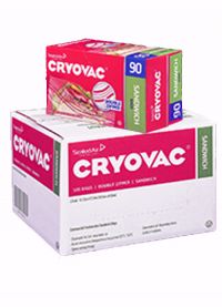 Cryovac Resealable Sandwich Bags Retail 90 Count Pack 12 / cs