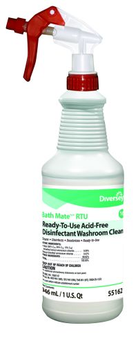 Diversey Bath Mate Washroom Cleaner RTU Acid Free 32 oz Pack 12 / cs