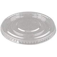 LKC9/10F Kal-Clear/Nexclear Flat No Slot Drink Cup Lid, Clear, 100/Pack