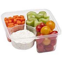 GS6-3W 3-Compartment On-The-Go Box, Clear, 50/Pack