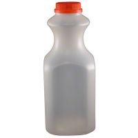 Juice Merchandising 32oz Plastic Juice Decanters With Caps Pack 36