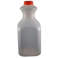 Juice Merchandising 64oz Plastic Juice Decanters With Caps Pack 36