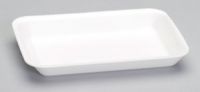#2 Foam Food Tray 8.25''x5.75''x1'', White, 125/Pack