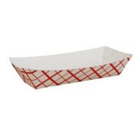 SQP 7 RED PLAID HOT DOG TRAY Pack 1000
