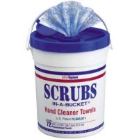 SCRUBS in-a-Bucket Hand Cleaner Towels Pack 6 / 72 cs