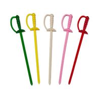 Royal 3.25" Sword Picks Plastic Assorted Colors Pack 10/1000 17438