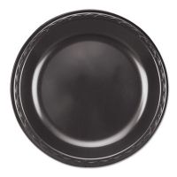Laminated Foam Plate 10.25'', Black, 125/Pack