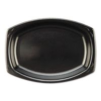 Laminated Foam Platter 7''x9'', Black, 125/Pack