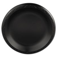 Laminated Foam Plate 9'', Black, 125/Pack
