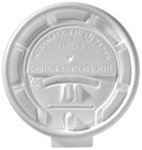 IP Lid Lock-Back for 8oz Hot Cup White Pack 10/100