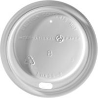 IP Lid Dome for 8oz Hot Cup White Pack 10/100