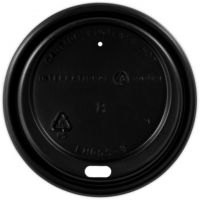 IP Lid Dome Black for 8oz Hot Cup Pack 10/100
