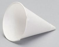 Rolled Rim Paper Cone Cup 4.5 oz., White, 200/Pack