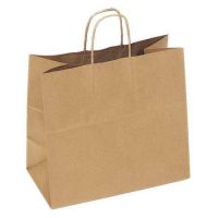 Tulsack 13x7x13 Natural Kraft Shop Bag 100% Recycled 65# Pack 250