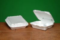 Medium Hinged 3-Compartment Snap-It Vented Foam Container 8.25''x8''x3'', White, 100/Pack