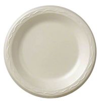 Laminated Foam Plate 6'', Beige, 125/Pack