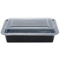 Tripak 8x6x2 Microwaveable Container Black Base Combo Pack Pack 150