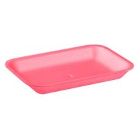 Cascades Plastics Pink Foam Tray 8-5/16x5-13/16x1-1/16 Pack 500