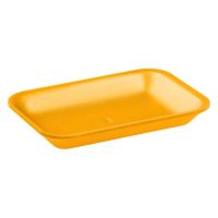 Cascades Plastics Yellow Foam Tray 8-5/16x5-13/16x1-1/16 Pack 500