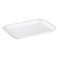 Cascades Plastics White Foam Tray 8-5/16x5-13/16x11/16 Pack 500