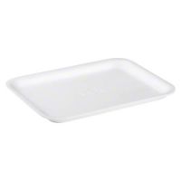 Cascades Plastics White Foam Tray 9-3/16x7-3/8x7/8 Pack 500