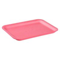 Cascades Plastics Pink Foam Tray 9-3/16x7-3/8x7/8 Pack 500