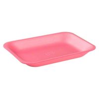 Cascades Plastics Pink Foam Tray 9 x 7 x 7/8 Pack 400 / cs