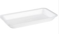 Cascades Plastics White Foam Tray 10-7/8x5-3/4x1-3/16 Pack 400