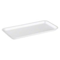 Cascades Plastics White Foam Tray 10-7/8x5-1/2x1/2 Pack 500