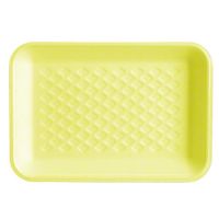 #2 Foam Food Tray 8.25''x5.75''x1'', Yellow, 125/Pack
