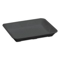#4D Foam Food Tray 9.25''x7.25''x1.25'' (West Coast Only), Black, 125/Pack