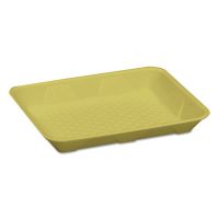 #4P Foam Food Tray 9.25''x7.25''x1.25'' (West Coast Only), Yellow, 125/Pack