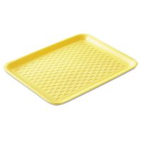 #8S Foam Food Tray 10.38''x8.25''x0.63'' (West Coast Only), Yellow, 125/Pack