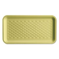 #10S Foam Food Tray 10.75''x5.75''x0.63'' (West Coast Only), Yellow, 125/Pack